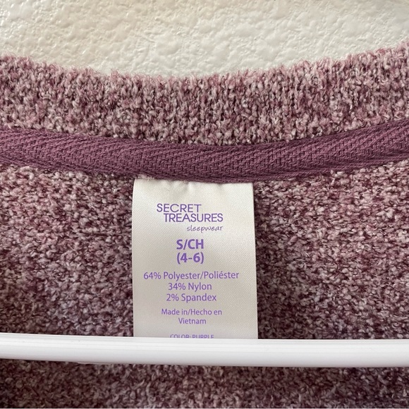 Secret treasures sweatshirt fuzzy purple small - Picture 2 of 3